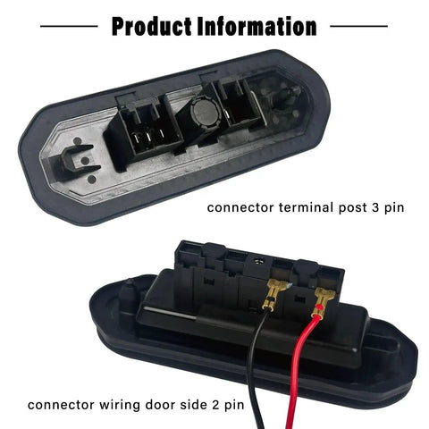 Sliding Door Connector Plate Wiring Kit For 2014 2021 Ram ProMaster 1500 2500 3500 Sliding Door Central Lock Contact Sensor Replacement 68210573AA Easy Install With Prewired Harness showing connector terminal post and wiring door side.