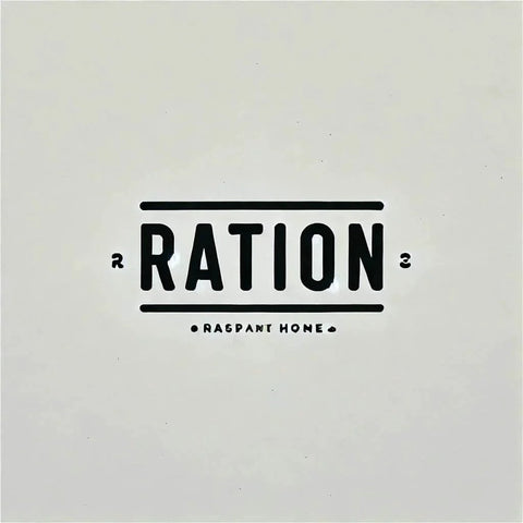 Black text 'RATION RAGPANT HOME' on a light gray background