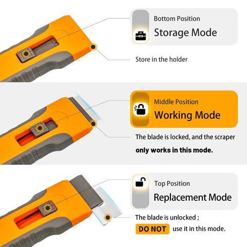 Surfaces, materials, and limitations of a razor blade scraper guide