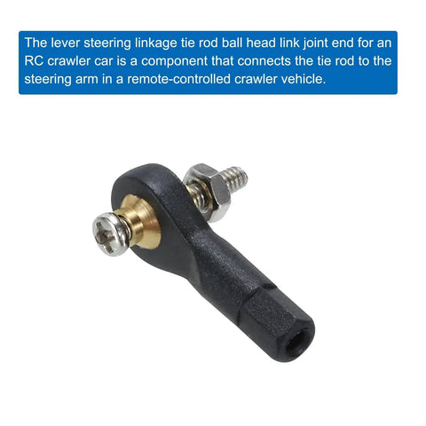 RC Model Ball Joint End Heads And Steering Linkage Connectors Set Including M2 Screws And Nuts 30 Pieces, black joint with screw
