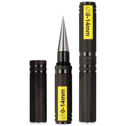 0 To 14mm RC Body Reamer Tool With Precision Scale Eyech 2 Pack Pro Grade Built Tough High Strength Aluminum Expanding Hole Puncher For RC Car Shells Plastic Sheets Aircraft Models And DIY Projects Black