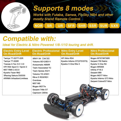 Low Profile Servo 0.07sec Fast Speed Steering Servo 15kg fit 1/10 RC Touring Cars Drift for Tamiya TT02 HPI RS4 Sport 3 below compatibility chart