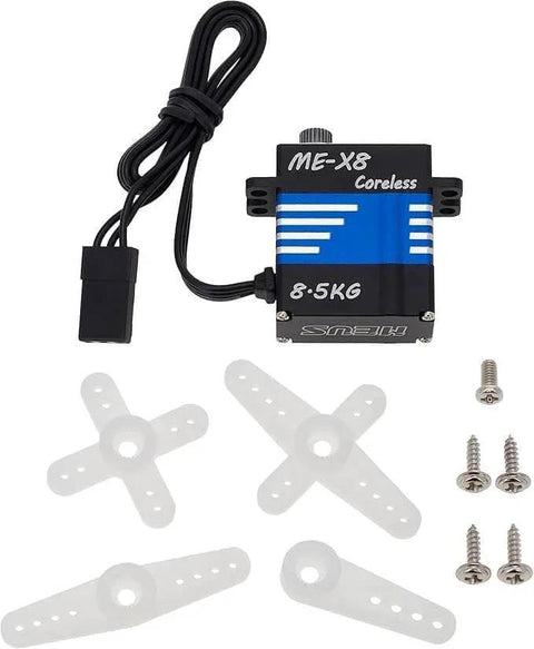 High Torque 8.5KG SCX24 Servo with Mount and Servo Horn for SCX24 1/24 RC Crawler Upgrades Parts (8.5KG), wires, screws, and servo horns