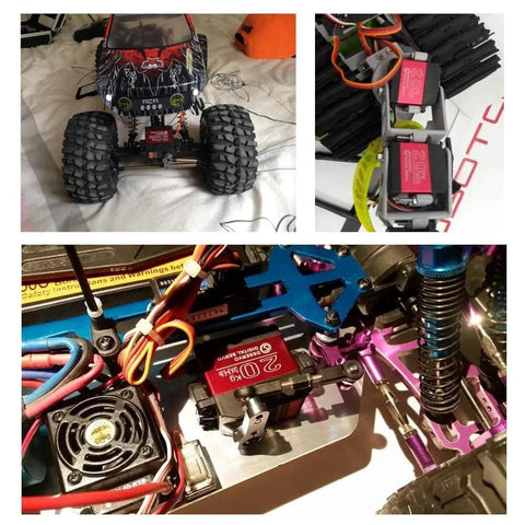 20KG Digital Servo High Torque Full Metal Gear Waterproof for RC Model DIY, DS3218MG installed in RC vehicles with wiring