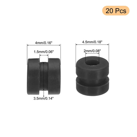 Silent, reliable RC vibration dampers that isolate the flight controller and gimbal from shocks, pack of 20 black.
