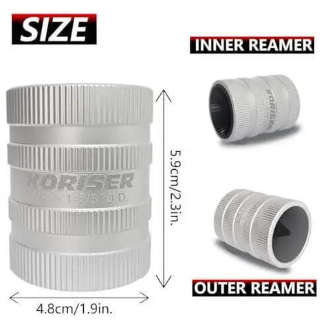 1/4 To 1-3/8 Inch Inner Outer Reaming Tool With 40 Cutting Edges For Reaming Deburring Beveling Aluminum PVC Copper Stainless Steel