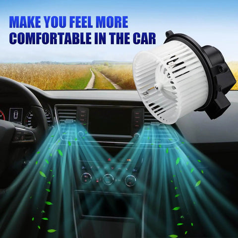 Rear AC Heater Blower Motor With Fan Fits 2006 2020 Dodge Grand Caravan Chrysler Town And Country Pacifica Ford Expedition Jeep Commander Lincoln Navigator VW Routan Ram C V Replacement 700234 installed in car dashboard