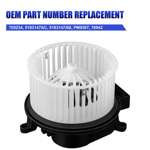 Rear AC Heater Blower Motor With Fan Fits 2006 2020 Dodge Grand Caravan Chrysler Town And Country Pacifica Ford Expedition
