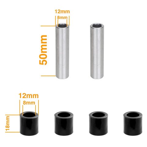 Extra bushings included with Beefy Coil Spring Rear Shock Absorber For Mountain Bike 150x30mm 750 Lbs Rate Aluminum 6061