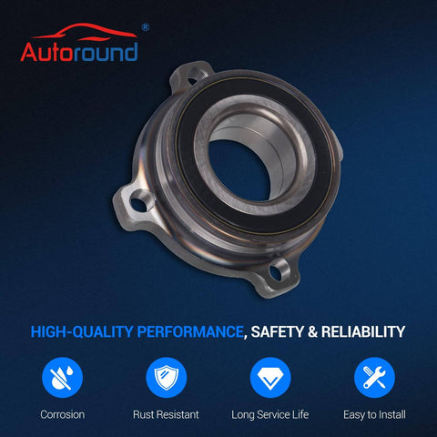 Rear Wheel Bearing And Hub Assembly Set Of 2 For BMW X5 2000-2006 And 5 Series 2004-2012 Models Close-up View