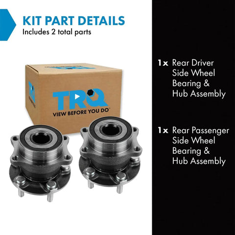 Rear Left And Right Wheel Bearing And Hub Assembly Set Two Piece For 2010 2014 Subaru Outback 2010 2014 Legacy Kit Parts