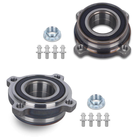 Rear Wheel Bearing And Hub Assembly Set Of 2 for BMW X5 2000-2006 and 5 Series 2004-2012 Models, with bolts and nuts