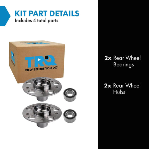 Rear Wheel Bearing And Hub Kit For Mercedes Benz C Class 1998 Through 2007 Includes 2 Rear Bearings And 2 Rear Hubs For C230 C240 C280 C32 AMG C320 C55 AMG Vehicles, DIY Friendly