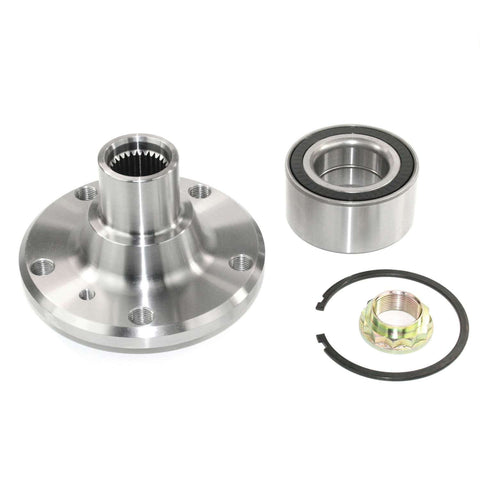 Rear Wheel Hub Kit With Bearing, Studs, Snap Ring And Axle Nut All In One Hub Repair Set With Forged Flange For Precise Vehicle Fit And Restored Wheel Bearing Performance