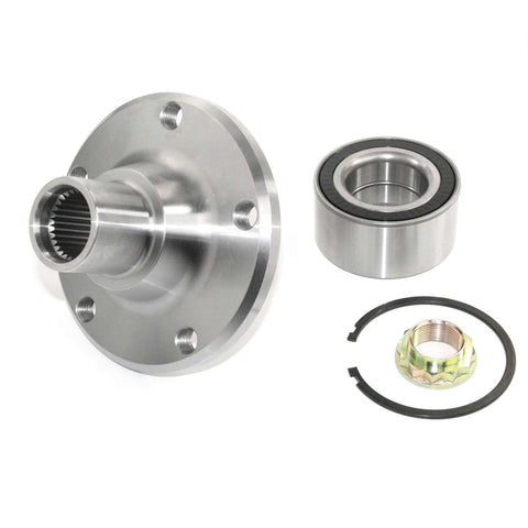 Rear Wheel Hub Kit With Bearing, Studs, Snap Ring And Axle Nut All In One Hub Repair Set With Forged Flange For Precise Vehicle Fit