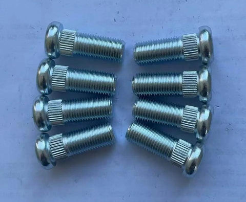 8PCS Rear Wheel Bolt Lug Studs 101922201 416-061 Compatible with Club Car DS Golf Cart Gas Electric 1982-up; close-up shot.