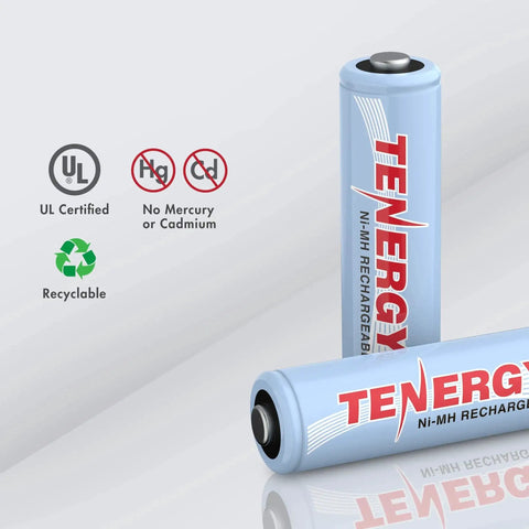 Rechargeable NiMH AA And AAA Batteries Kit 12 AA 2500mAh 12 AAA 1000mAh with Tenergy branding