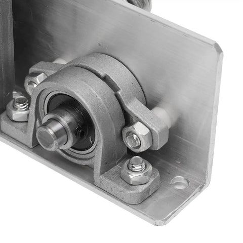 Close-up of 12V Reciprocating Linear Actuator With 10 To 130 Degree Swing Beefy High Strength Cycling Motor on metal mount