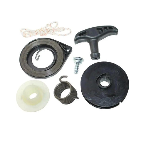 Recoil Starter Rope Grip Handle For Multiple Gas Reels Fits CS-370 CS-370ES CS-370F CS-400 CS-400ES parts including rope, handles.