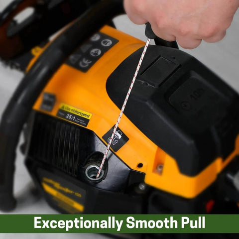 Hand pulling Recoil Starter Rope 3.0mm Diameter 100m Universal Engine Pull Cord on a chainsaw
