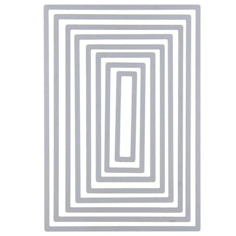 8 Piece Rectangle Cutting Die Set For Scrapbooking And Card Making Includes Eight Size Options 12x8cm 11x7cm 10x6cm 9x5cm 8x4cm 7x3cm 6x2cm 5x1cm Made From Durable Carbon Steel For Reusable Die Cutting And Embossing On Paper Cards Albums DIY Go To Tool