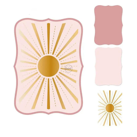 Rectangular Radial Stripes Background Die Set for Card Making and Scrapbooking Metal Cutting Dies with stencil designs