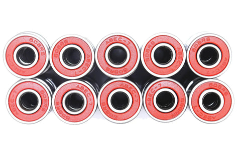 Stack of Quiet 608RS Skateboard Bearings Red 100 Pack Low Noise High Precision 8x22x7mm For Pro Riders And DIY Builds