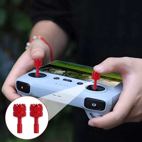 DJI 2 Pack Detachable Aluminum Alloy Joysticks For Mini 4 Pro Mini 3 Pro Air 3 Mavic 3 Pro RC 2 Remote Controllers Replacement Accessories Red
