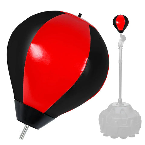 Boxing Speed Ball With 8mm Screw Mount And Replaceable Sandbag For Dynamic Training, red and black design.