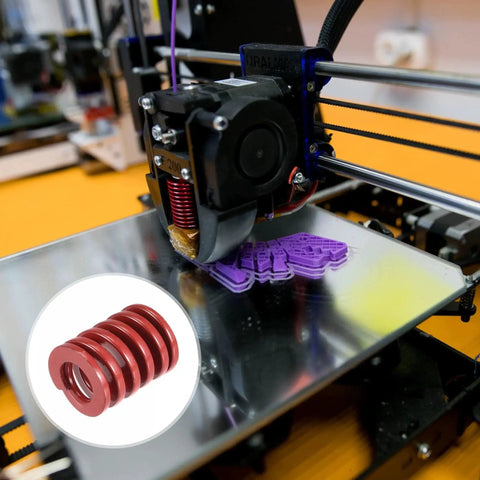 Die Springs For 3D Printers And Die Machinery Pack Of 20 Red Spiral Compression Springs in use with a 3D printer at work