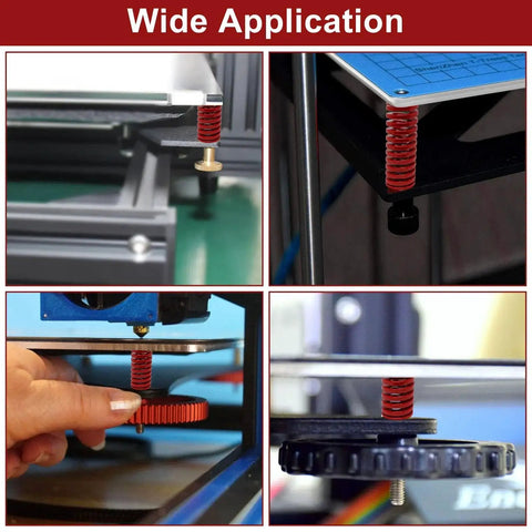 Four Pack Red Mould Die Springs For Dies And Molds With 30mm Outer Diameter And 16mm Inner Diameter 80mm Free Length Medium Duty Load