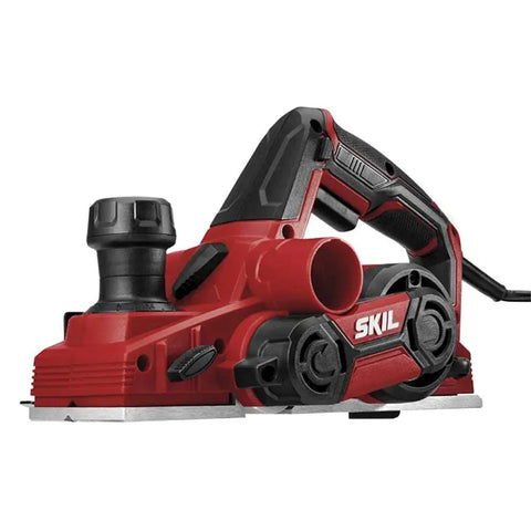 6.5 Amp Electric Planer Three And A Quarter Inch Wide Corded Planer for Flat Surfaces with dual chip exhaust, side view