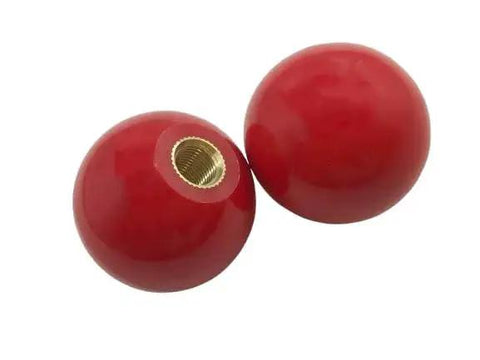 Replacement Red Gear Shift Lever Knob for Tractors Two Pack Durable OEM Equivalent Part shown in a close-up view.