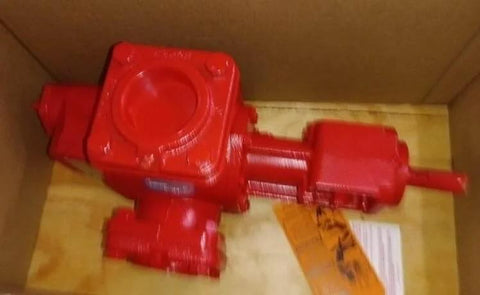 Generic Roper Pumps 3622HBFRV, 3600 Series - 3" Helical Gear Pump in red, boxed view with flanged NPT ports and relief valve.