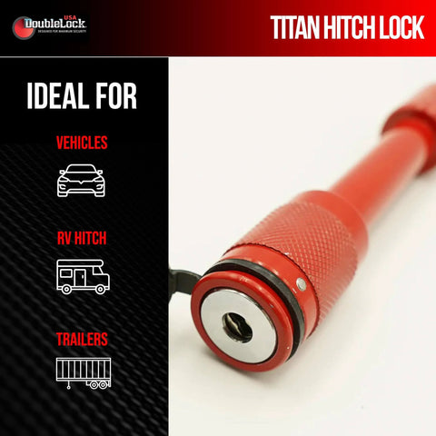 Rugged Hitch Pin Lock For Class III And IV Five Eighths Inch Hitches With Rubberized Cap, Weatherproof Anti Theft Security