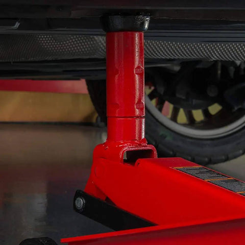 Beefy 3 Ton Hydraulic Trolley Floor Jack With Extra Saddle For SUVs And Extended Height Trucks A Heavy Duty Service Jack