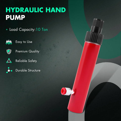 10 Ton Hydraulic Floor Jack Hand Jack Pump Car Auto Body Frame Repair Tool for Automotive Truck Farm Heavy Equipment Repair 22000 LBS Red