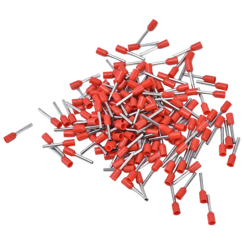 Heavy Duty Insulated Ferrule Terminals Set In Copper With PVC Insulation, 0.75mm2 AWG 20, 1000 Pieces scattered on surface