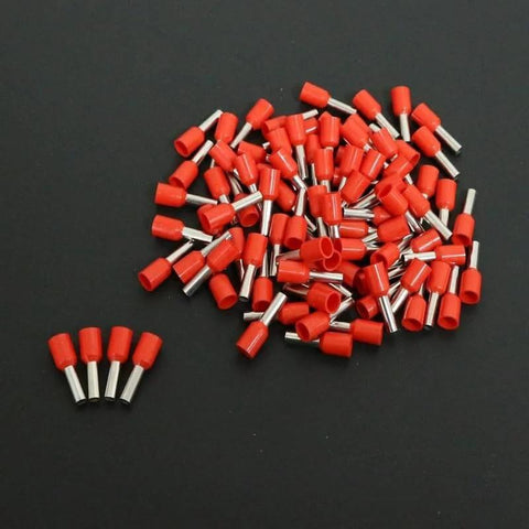 80 Piece Wire Ferrule Kit With 40 Black And 40 Red Insulated Terminal Crimps For 25 mm2 And 4 AWG Cables Silver Plated Ferrule Ends