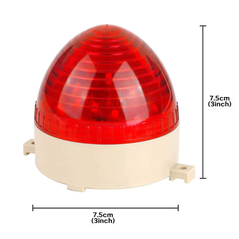 Red LED Warning Light Signal Tower Lamp N-3072 For AC 110V Industrial Use Steady Or Flash Mode Durable Plastic Housing