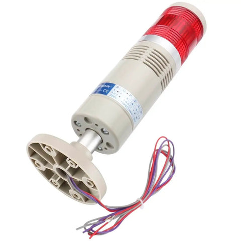 Industrial Signal Light Tower With Red LED Indicator And Built In Buzzer Continuous Warning Light DC 24V LGP-502TJ Metal And Plastic
