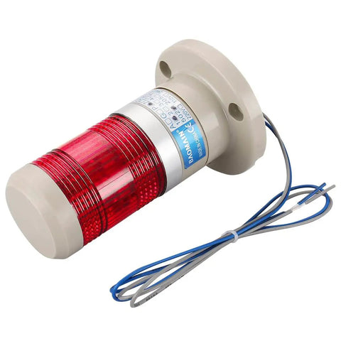 Red LED Industrial Signal Light Tower For 220V AC Continuous Warning Light With LTP-502T, 80mm base, plastic housing shown