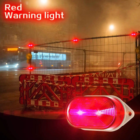 Industrial 110V Red LED Warning Light Signal Tower Lamp N3051 installed at worksite with durable plastic construction