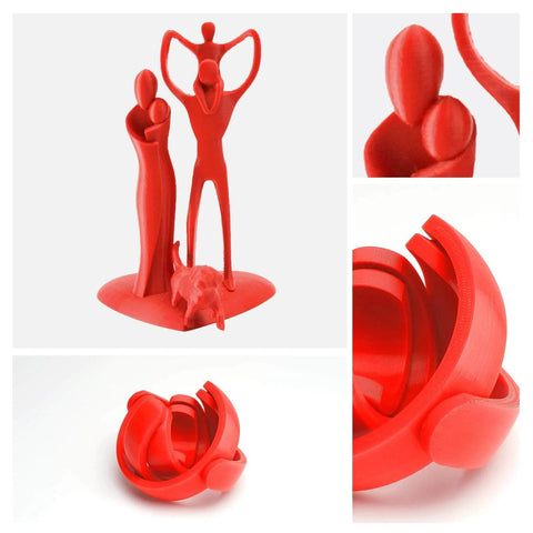 PLA Pro PLA Plus 1.75mm Filament Red 1kg Cardboard Spool High Strength Low Shrinkage Clog Free 3D printed figures and objects