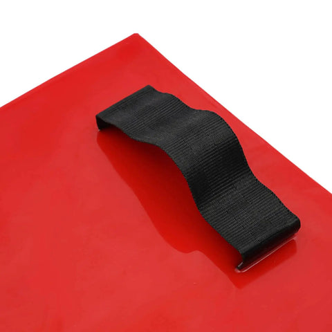 Heavy Duty Concrete Mold 434x252mm Reusable Plastic Formwork close-up featuring red surface with black strap handle