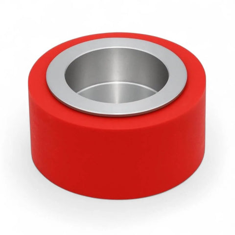 2pcs 51mm Robot Wheels Pair with high grip polyurethane traction tires Shore 30A CNC aluminum hubs 6mm bore lightweight design