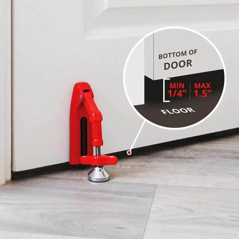 Installed Portable Door Lock Brace for Home Security and Personal Protection | Hotel Room, Apartment Safety, Travel Door Stopper