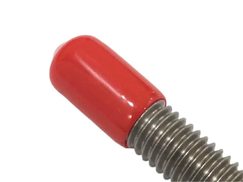 Red PVC Rubber M8 Bolt Covers For Exposed Threads And Threaded Rods Softening Ends Cushioning Sharp Edges And Providing Quick Color Coding