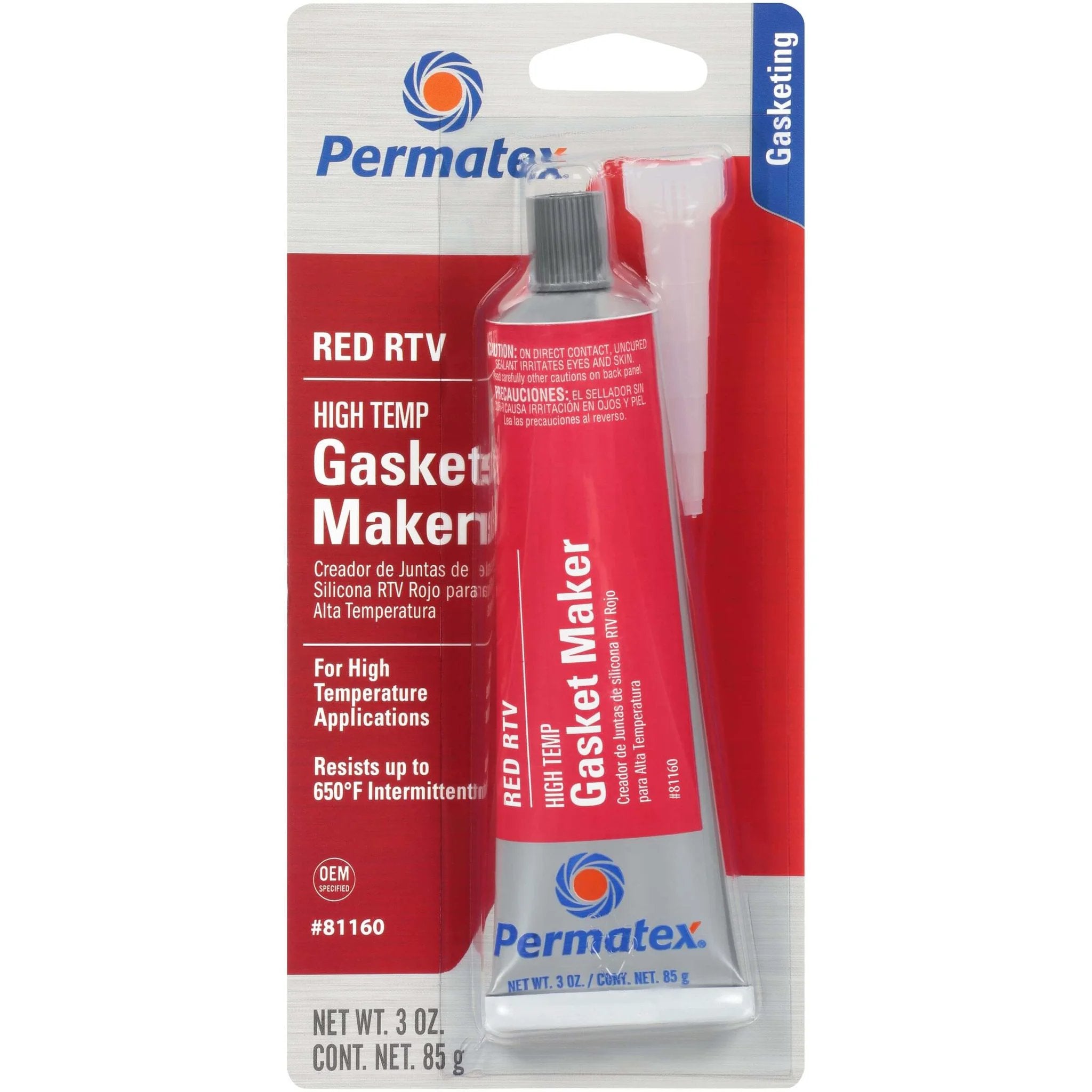 Red High Temp RTV Silicone Gasket Sealant 3 Oz Tube 🍁 ...