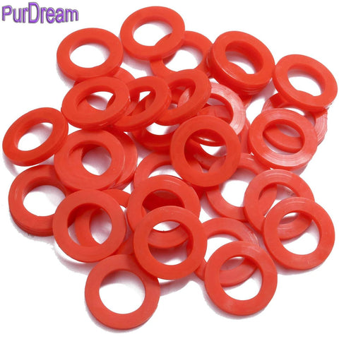 Silicone Hose Washers Set for Outdoor Garden Hoses and Faucets, 40 Pack Red O-Rings, 3/4 Inch Gasket Replacement